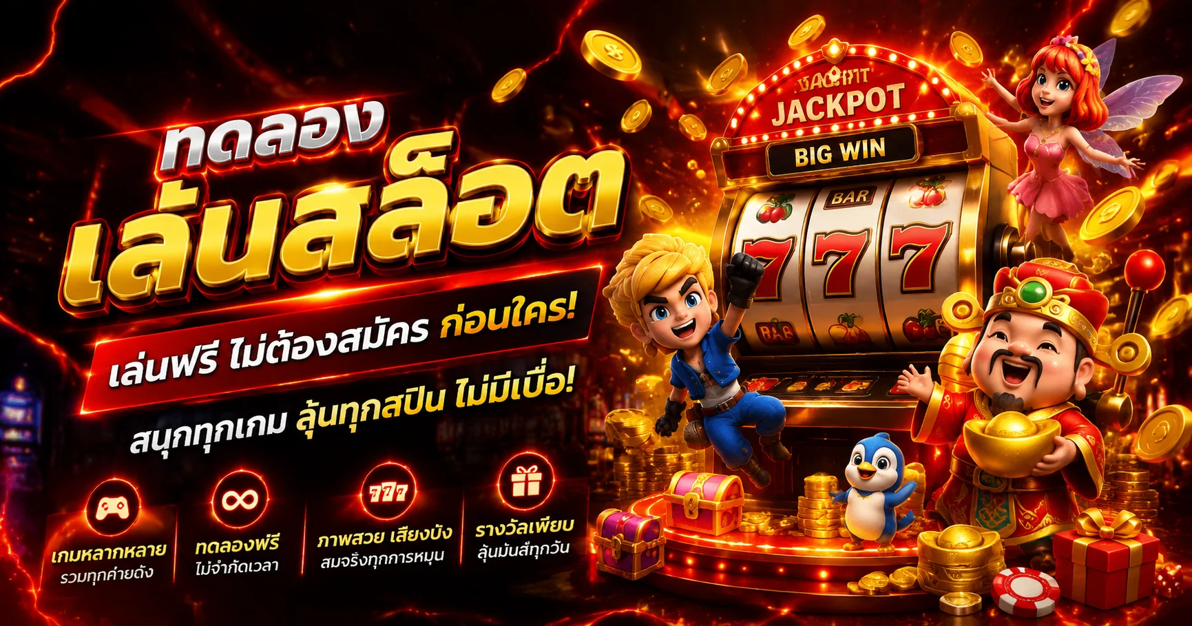 ทดลองเล่นสล็อตฟรี TIGER126 ทุกค่าย PG Slot ไม่ต้องสมัคร